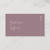 ミニマリストタンマウヴ赤面ピンクアーストーンエンクロス エンクロージャーカード (裏面)