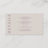 ミニマリストタンマウヴ赤面ピンクアーストーンエンクロス エンクロージャーカード (正面)