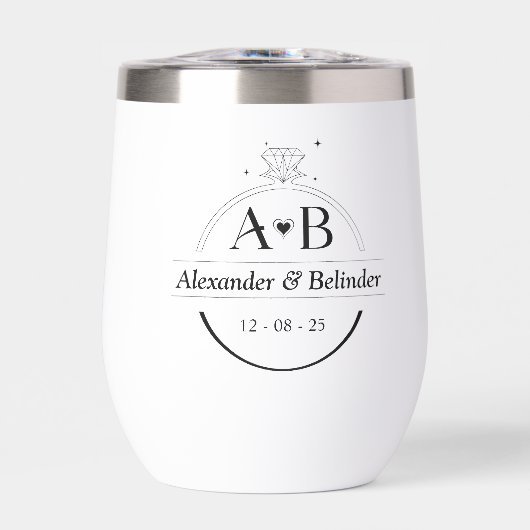 ミニマリストダイヤモンドリングモノグラムテンプレート (正面)