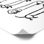 ミニマリストダシュンドスケッチアートプリント ポスター (角)