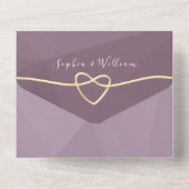 ミニマリストダスティバラスクリプトウェディング招待 オールインワン招待状 (裏面)