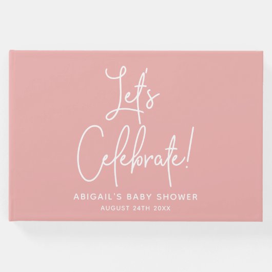 ミニマリストダスティバラピンクウェルカム祝 ゲストブック (正面)