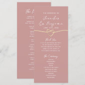 ミニマリストダスティバラ結婚式 プログラム (正面/裏面)