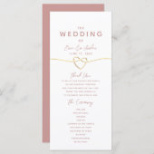 ミニマリストダスティバラ結婚式 プログラム (正面/裏面)