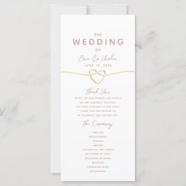 ミニマリストダスティバラ結婚式 プログラム