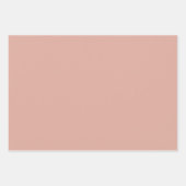 ミニマリストダスティピンクダスティブルーセージ緑カラー ラッピングペーパーシート (正面)