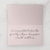 ミニマリストダスティピンクテーブル番号 プレイスカード (内部開封)