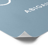 ミニマリストダスティブルーシャワーウェルカム祝 ポスター (角)