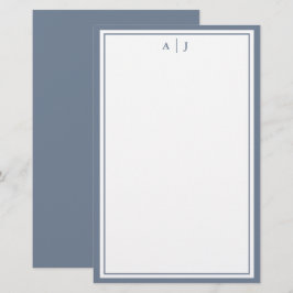 ミニマリストダスティブルーツモノグラ縁どム 便箋