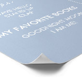 ミニマリストダスティブルーファースト誕生日マイルストーン ポスター (角)