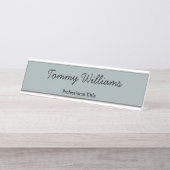 ミニマリストダスティブループロフェッショナルシンプル デスクネームプレート (正面)