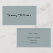 ミニマリストダスティブループロフェッショナルシンプル 名刺 (正面/裏面)