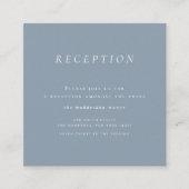 ミニマリストダスティブルー披露宴結婚ズ エンクロージャーカード (正面)