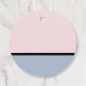 ミニマリストダスティブルー赤面ピンク結婚ズ フェイバータグ (裏面)