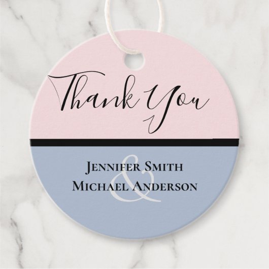 ミニマリストダスティブルー赤面ピンク結婚ズ フェイバータグ (正面)