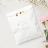 ミニマリストダスティ薄紫ブライダルシャワーありがとう フェイバーバッグ (封をした状態)