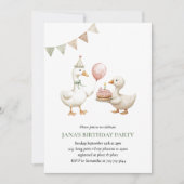 ミニマリストダック誕生日招待状 | 中立 招待状 (正面)