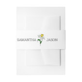 ミニマリストダフォディル結婚式招待状ベリーバンド 招待状ベリーバンド (正面例)