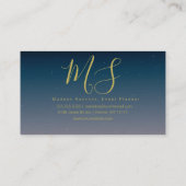 ミニマリストダブルリムゴールドフォイルグラディエントスカイ 名刺 (裏面)