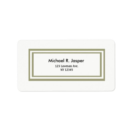 ミニマリストダブル金ゴールドフレーム ラベル (正面)