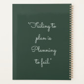 ミニマリストダークグリーンカスタム個人毎月 プランナー手帳 (裏面)