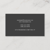ミニマリストダークグレープロフェッショナル名刺 名刺 (裏面)