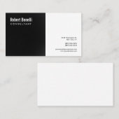 ミニマリストダークグレーホワイトモダンカスタム 名刺 (正面/裏面)