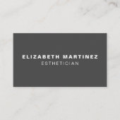 ミニマリストダークグレーモダンプロフェッショナルカスタム 名刺 (正面)