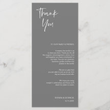 ミニマリストダークグレー、配置設定サンキューカード