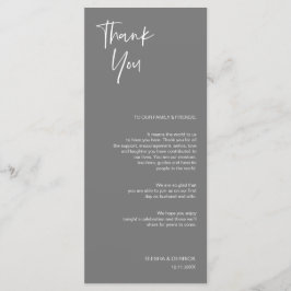 ミニマリストダークグレー、配置設定サンキューカード プログラム