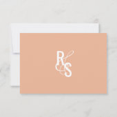 ミニマリストダークテラコッタボヘミアンRSVP 招待状 (裏面)