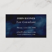 ミニマリストダークネイビーブルーシンプルプロフェッショナル 名刺 (裏面)