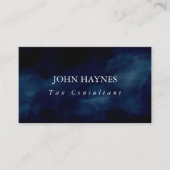 ミニマリストダークネイビーブルーシンプルプロフェッショナル 名刺 (正面)