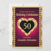 ミニマリストダークパープルと金ゴールドエレガント誕生日