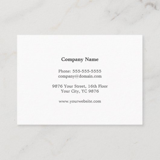 ミニマリストダークフェイクグレイ銅線弁護士 名刺 (裏面)