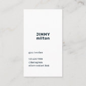 ミニマリストダークブルーホワイトケトルベルジム 名刺 (裏面)