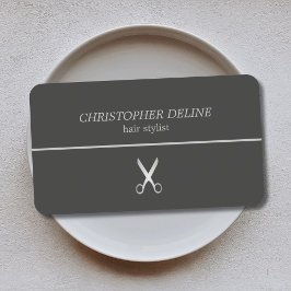 ミニマリストダークラインシザー美容師 名刺