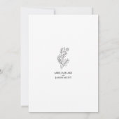 ミニマリストダーク素朴ブルー結婚式招待状 招待状 (裏面)