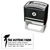 ミニマリストチキンロゴビジネス&ファミリーファームエッグ セルフインキングスタンプ (インサイチュ)