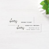 ミニマリストチケット結婚バーカード (デスク)