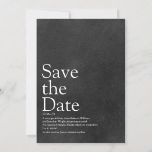 ミニマリストチョークボード Save the Date 定義 セーブザデート