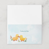 ミニマリストツインベビーダック座席表 プレイスカード (外部開封)