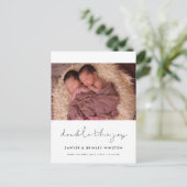 ミニマリストツイン誕生ダブルthe joy photo ポストカード (スタンド正面)