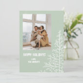 ミニマリストツリークリスマスカード 招待状 (スタンド正面)