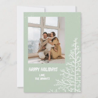 ミニマリストツリークリスマスカード 招待状