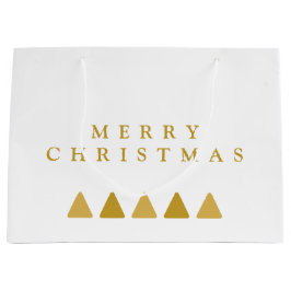 ミニマリストツリーズメリークリスマステンプレート ラージペーパーバッグ