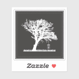 ミニマリストツリーバスケットディスクゴルフシール シール