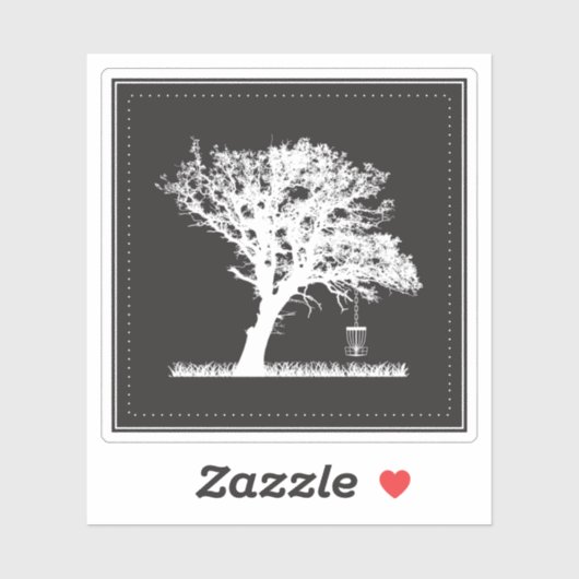 ミニマリストツリーバスケットディスクゴルフシール シール (シート)