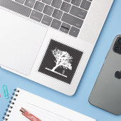 ミニマリストツリーバスケットディスクゴルフシール シール (ノートパソコンとiPhone)