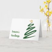 ミニマリストツリー カード (黄色い花)